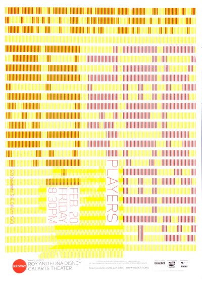 CalArts poster: REDCAT: “CalArts New Century Players: Contemporary Dutch Music” by Sean Yoon 