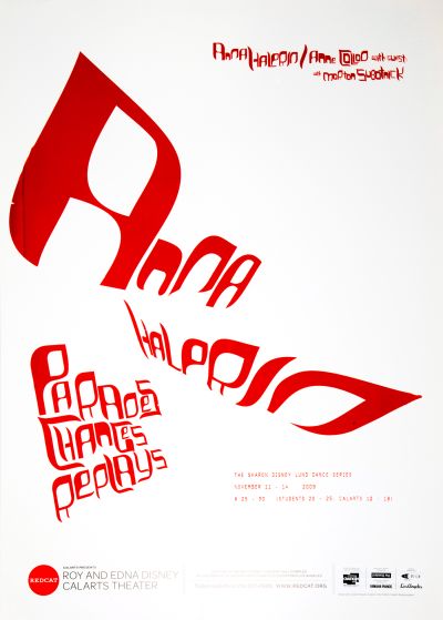 CalArts poster: REDCAT: Anna Halprin by Jason Lee Zachary Roberson 