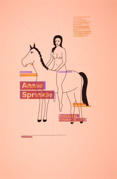 CalArts poster: Annie Sprinkle, “My Life and Work as a Feminist Porn Activist, Ecosexual and Radical Sex Educator by Masato Nakada Laura Bernstein 