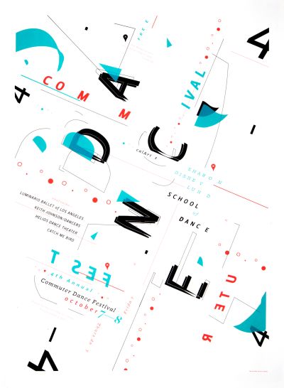 CalArts poster: 4th Annual Commuter Dance Festival by Jesse Lee Stout 