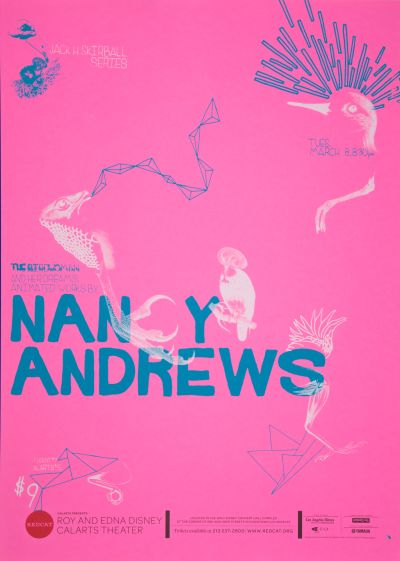 CalArts poster: REDCAT: Nancy Andrews by Alejandro Hernandez 