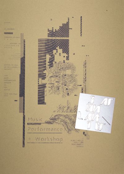 CalArts poster: Jaron Lanier, Music Performance + Workshop by David Matthew Davis Noura Al-Naggar 