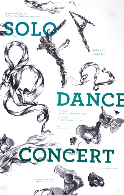 CalArts poster: Solo Dance Concert by Christina Rodriguez Pedro Lavin 