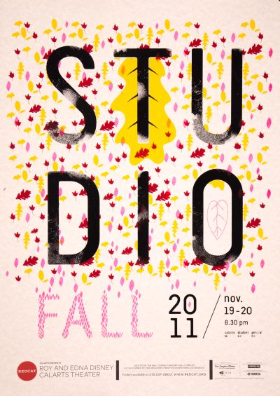 CalArts poster: REDCAT: Studio Fall 2011 by Matthew King Nathalie Sehee Kim 