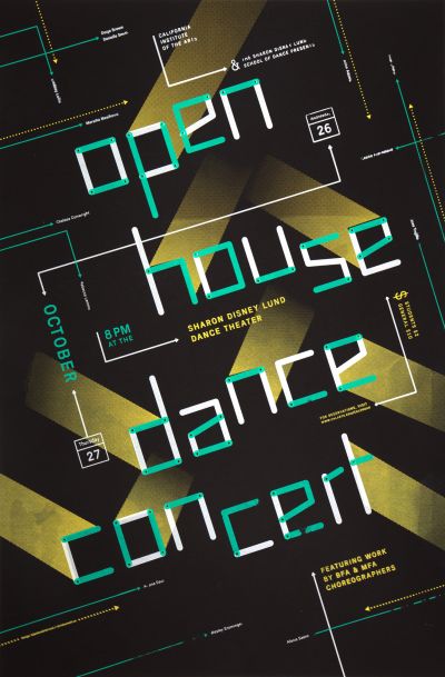 CalArts poster: 2011 Open House Dance Concert by Bijan Berahimi Christopher Burnett 