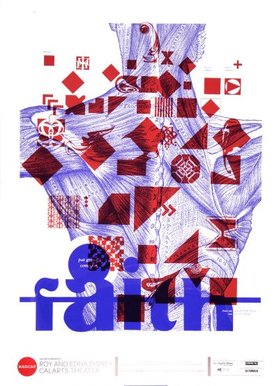 CalArts poster: REDCAT: Pat Graney Company, “Faith” by Noura Al-Naggar 