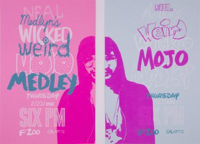 CalArts poster: Neal Medlyn’s Wicked, Weird Mojo Medley by Bijan Berahimi Christopher Burnett David Karwan 
