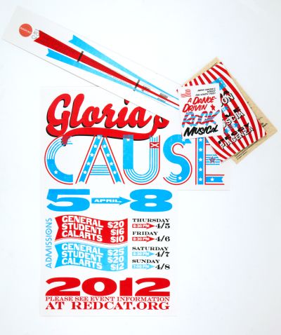 CalArts poster: REDCAT: Gloria’s Cause by Tom Kracauer 