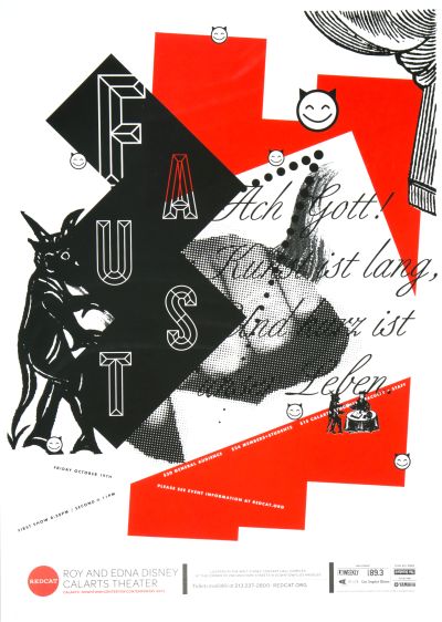 CalArts poster: REDCAT: Faust by Alex Pines David Matthew Davis 