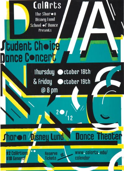 CalArts poster: 2012 CalArts Student Choice Dance Concert by 