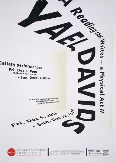 CalArts poster: REDCAT: Yael Davids by Hyunsoo Cho Tracy Kim 