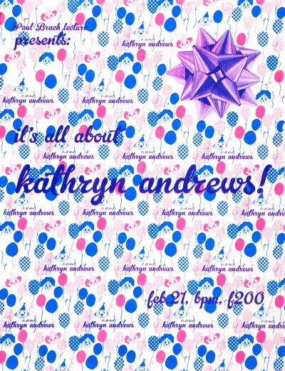 CalArts poster: Kathryn Andrews by Juyoung Kim Jenny Song 
