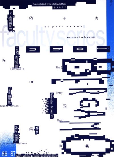 CalArts poster: ’86 – ’87 Faculty Series: John Bergamo by 