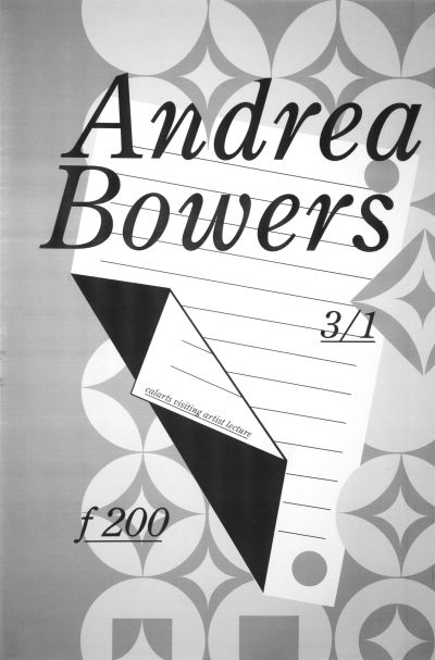 CalArts poster: Andrea Bowers by Tanya Rubbak 