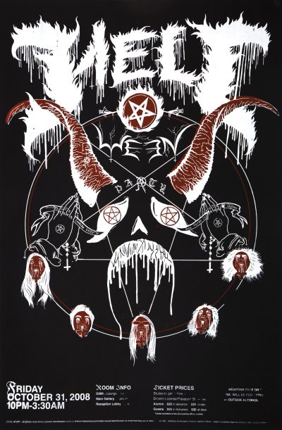 CalArts poster: 2008 CalArts Halloween by Nick Steinhardt 