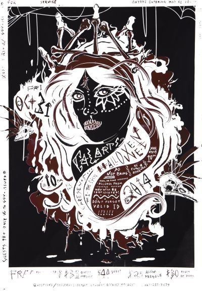 CalArts poster: 2014 CalArts Halloween by Christine Georgiades Hyunsoo Cho Sahir Khan 