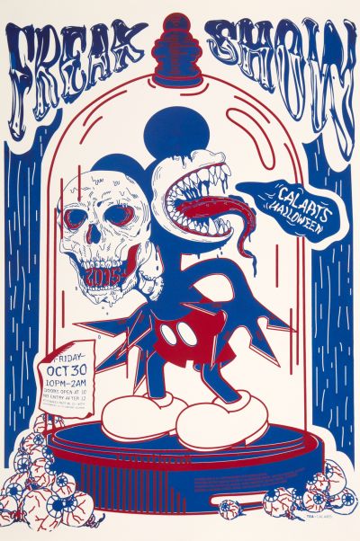 CalArts poster: CalArts Halloween 2015: Freak Show by Karin Yamauchi Kate Ludwig Tina Hung 