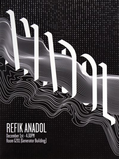 CalArts poster: Refik Anadol by Guanyan Wu Jacob Shpall 