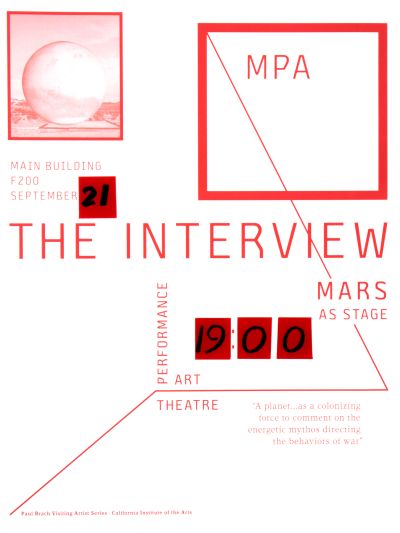 CalArts poster: The Interview by Yinchen Niu 