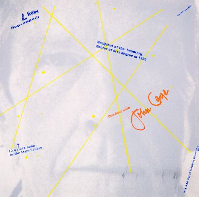 CalArts poster: One Hour with John Cage by Lane Hiers Troy Alders 