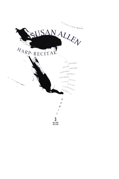 CalArts poster: Susan Allen, Harp Recital by Jani Soderlund 
