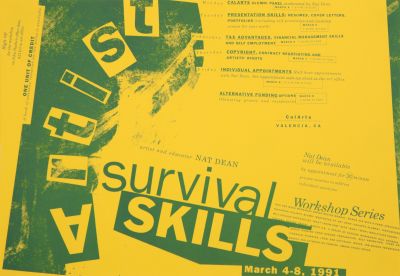 CalArts poster: Artist Survival Skills by Gail Swanlund 