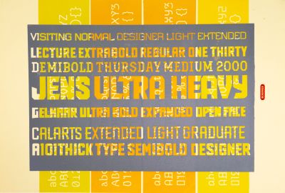 CalArts poster: Jens Ultra Heavy Gelhaar Typeface by Michael Kohnke 