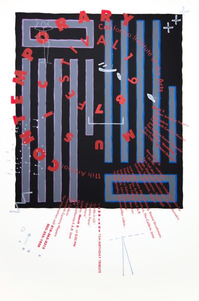 CalArts poster: Contemporary Music Festival 1987 by Alfred Davis Neil Kellerhouse 