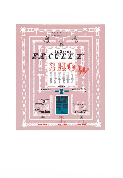 CalArts poster: CalArts Art School Faculty Show by Michael Worthington 