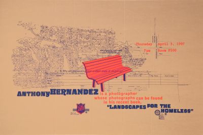 CalArts poster: Anthony Hernandez: Landscape for the Homeless by Jens Gehlhaar 