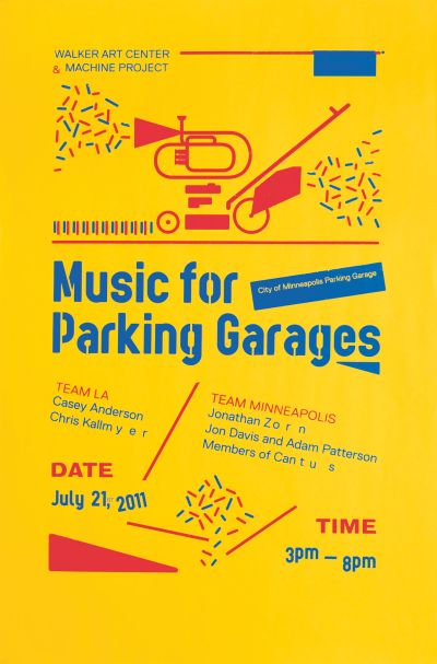 CalArts poster: Music for Parking Garages by Florencio Zavala 
