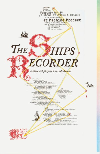 CalArts poster: The Ships Recorder by Isaiah Montoya Kaoru Matsushita 