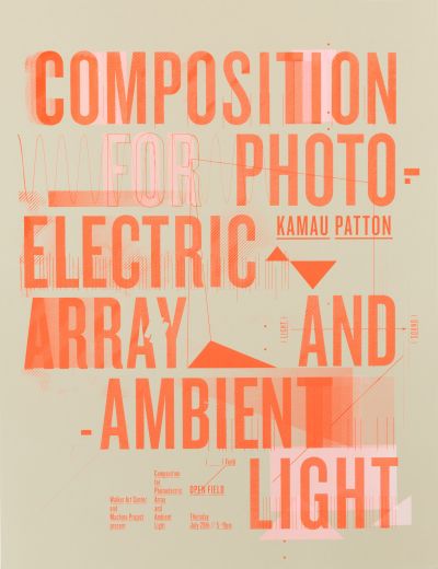 CalArts poster: Composition for PhotoElectric Array by Jennifer Rider Lucy Cook 