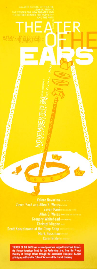 CalArts poster: Theater of the Ears by Andy Jonez 