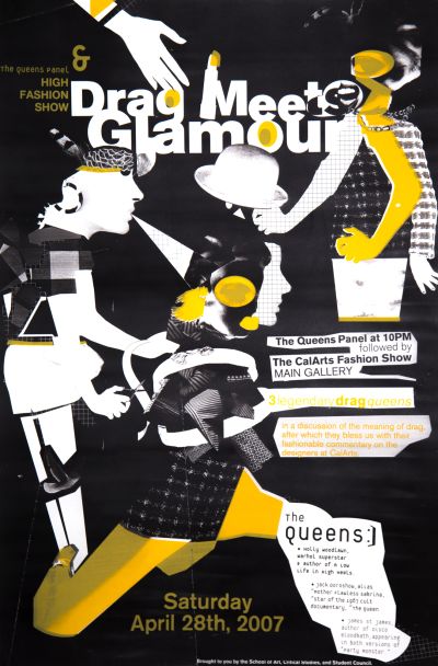 CalArts poster: Drag Meets Glamour by Rachel Austin-Martin 