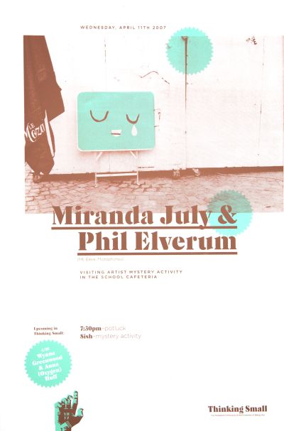 CalArts poster: Miranda July & Phil Elverum by Florencio Zavala Victor Hu 