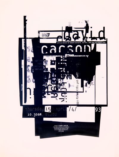 CalArts poster: David Carson by Conor Mangat 