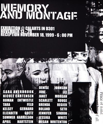 CalArts poster: Memory And Montage by 