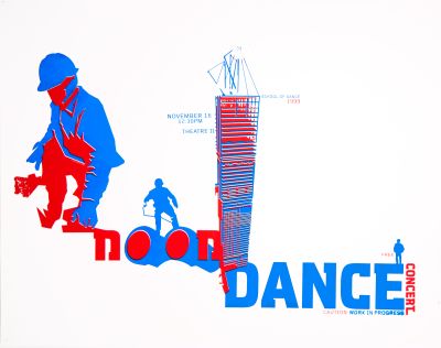 CalArts poster: Noon Dance Concert: Caution Work In Progress by 