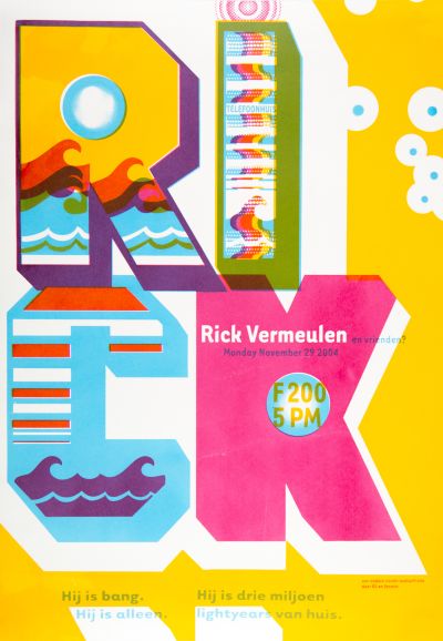 CalArts poster: Rick Vermeulen by Yasmin Khan Eli Carrico 