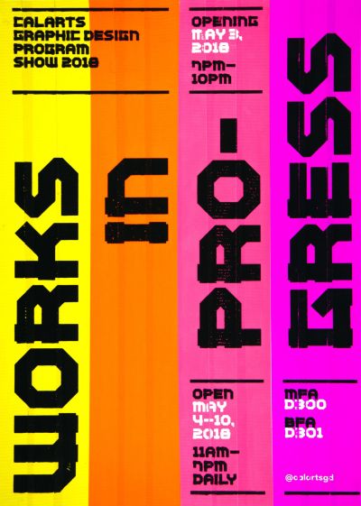 CalArts poster: Works In Progress by Junki Hong 