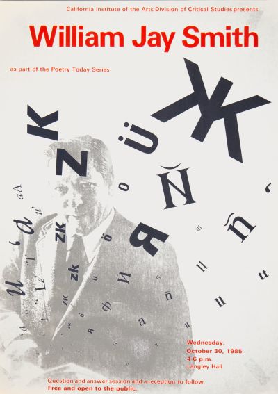 CalArts poster: William Jay Smith by Troy Alders 