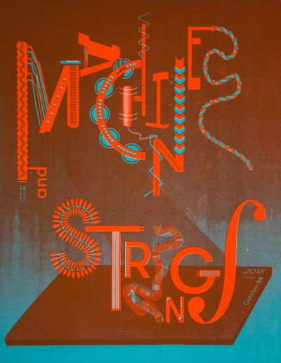 CalArts poster: REDCAT: Machines and Strings by Alex Cerutti 
