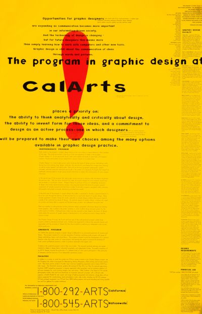 CalArts poster: The Program In Graphic Design At CalArts by Ed Fella Jeff Keedy Lorraine Wild 