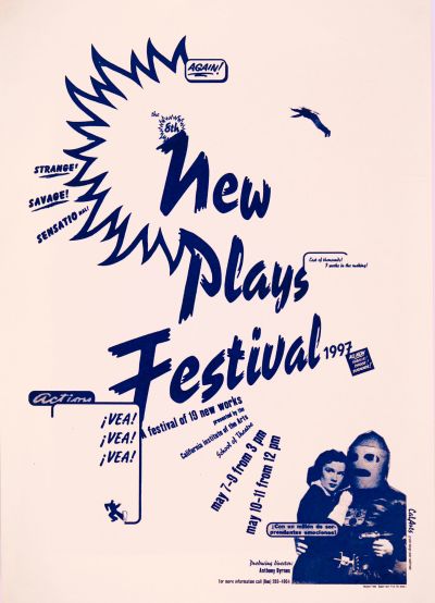 CalArts poster: ’97 New Plays Festival by Peter Mühlfriedel 