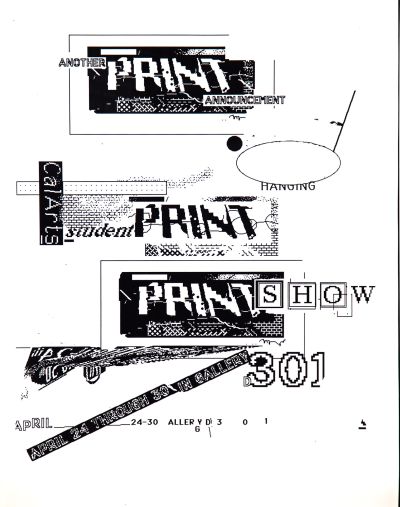 CalArts poster: CalArts Student Print Show by 