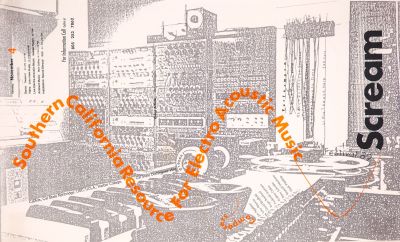 CalArts poster: SCREAM: Southern California Resource For Electro Acoustic Music Festival &#8217;89 by 