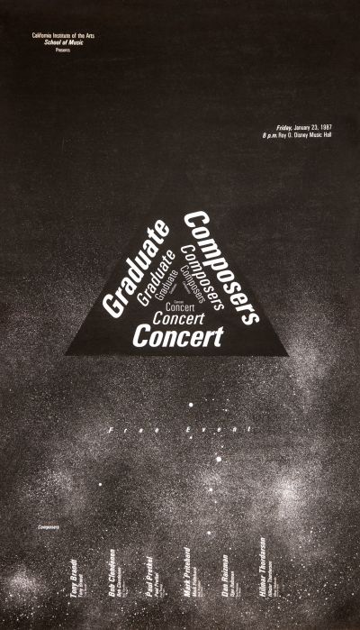 CalArts poster: Graduate Composers Concert by 