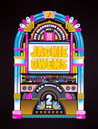 CalArts poster: BFA Graduation Recital: Jackie Owens by Christopher Burnett 
