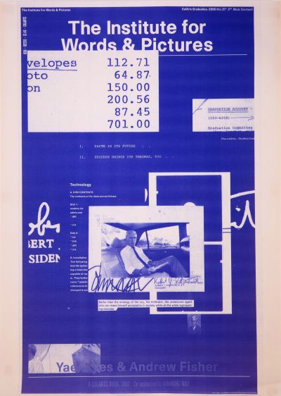 CalArts poster: The Institute for Words + Pictures 2 by Tahli Fisher Zak Kyes 